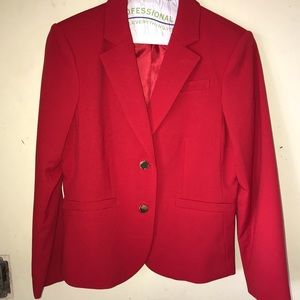Calvin Klein red tailored jacket for pageant